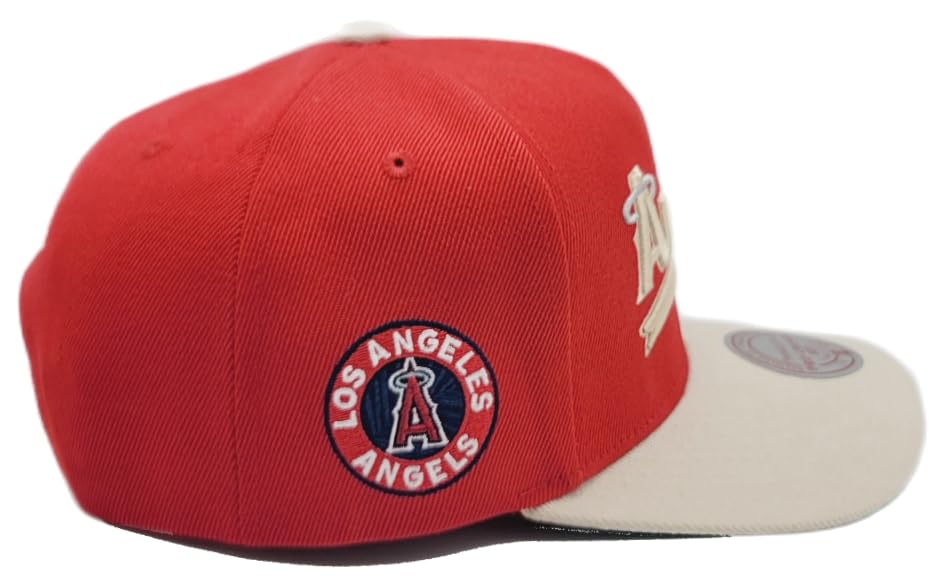 Mitchell & Ness Gorra Snapback Rojo y Beige miniatura 6
