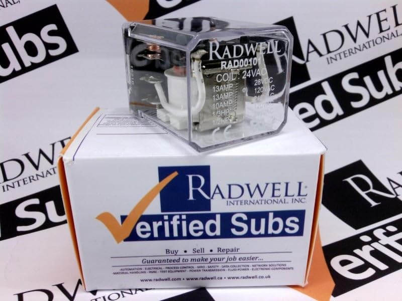 RADWELL Verified Substitute D5PR2T-SUB 13A 2PDT Plug in Relay, Relay