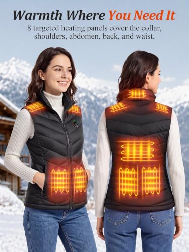 Image of KOVNLO Heated Vest for Women With Battery Pack Included, Smart Controller with Light-out Design, Electric Heated Jackets