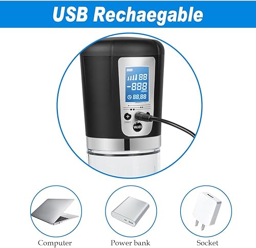 Miniatura 6 de Máquina Blowjobob, 4 intensidades de succión con ampliación de pantalla LCD, Agrandar El Mienbro Permanente N0312