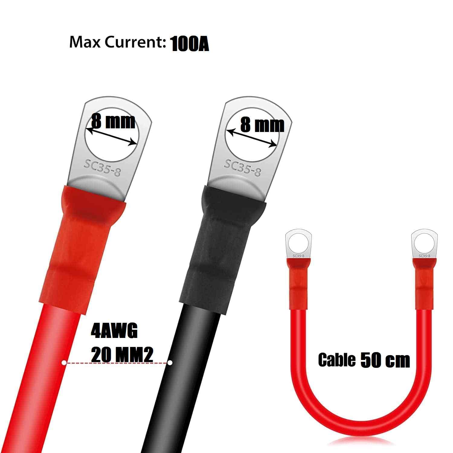 Cables de la Batería con terminales anillo (4AWG 50 cm) - imagen 4