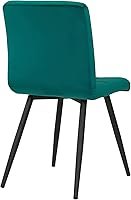 Vista 7 de DUHOME Juego de 4 sillas de comedor de terciopelo, modernas de mediados de siglo, sillas auxiliares, sillas de lectura para sala de estar, cocina