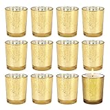 Polyvalent et utilisable : le lot de photophores dorés est idéal pour les mariages et les dîners. Combinez les photophores en verre doré avec des bougies réelles ou LED pour ajouter une touche de luxe à votre pièce avec le bougeoir en verre à mercure.