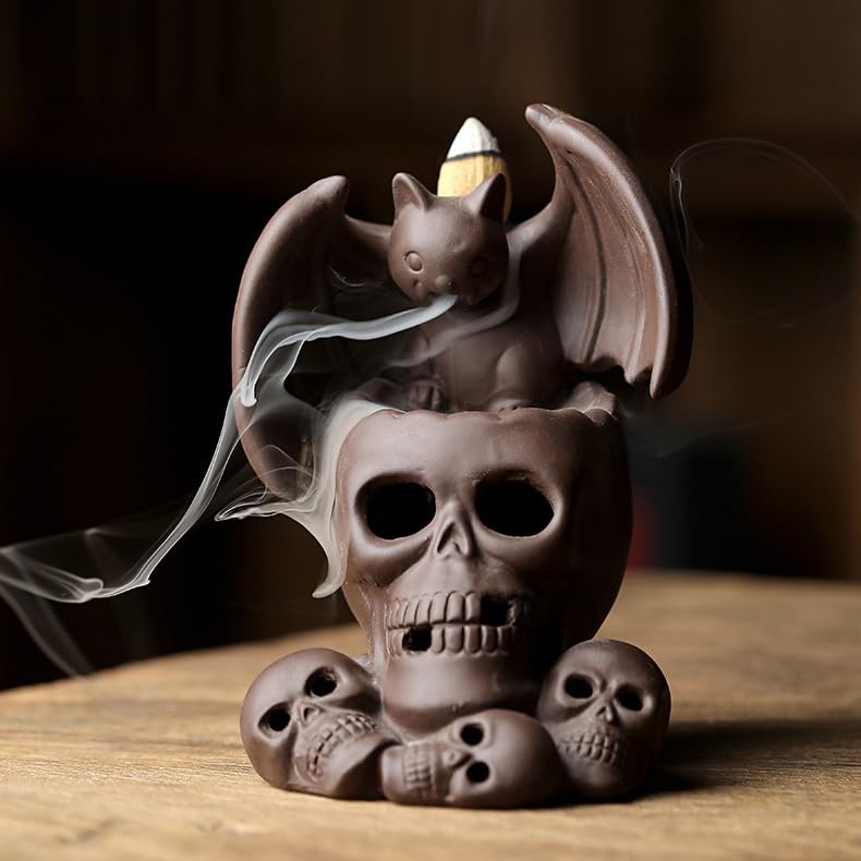 Amazon.co.jp: AI0023 ハロウィン コウモリ スカル ゴシック 香炉