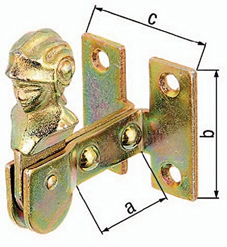 Preisvergleich Produktbild Fensterladen-Feststeller 35x47x42mm Stahl roh galv. gelb verz.