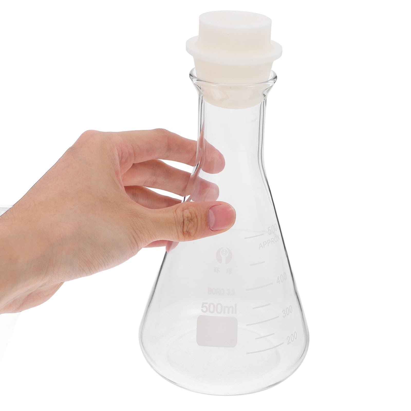ABOOFAN Erlenmeyerkolben 500 Ml Aus Borosilikatglas Mit Stopfen – Ideal Für Labor & Chemische Experimente