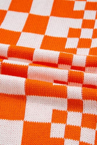 Womens Checkered Cardigan Sweaters Open Front Plaid Drop Shoulder Knit Casual 2025 Trendy Fall Winter Outerwear Coat4