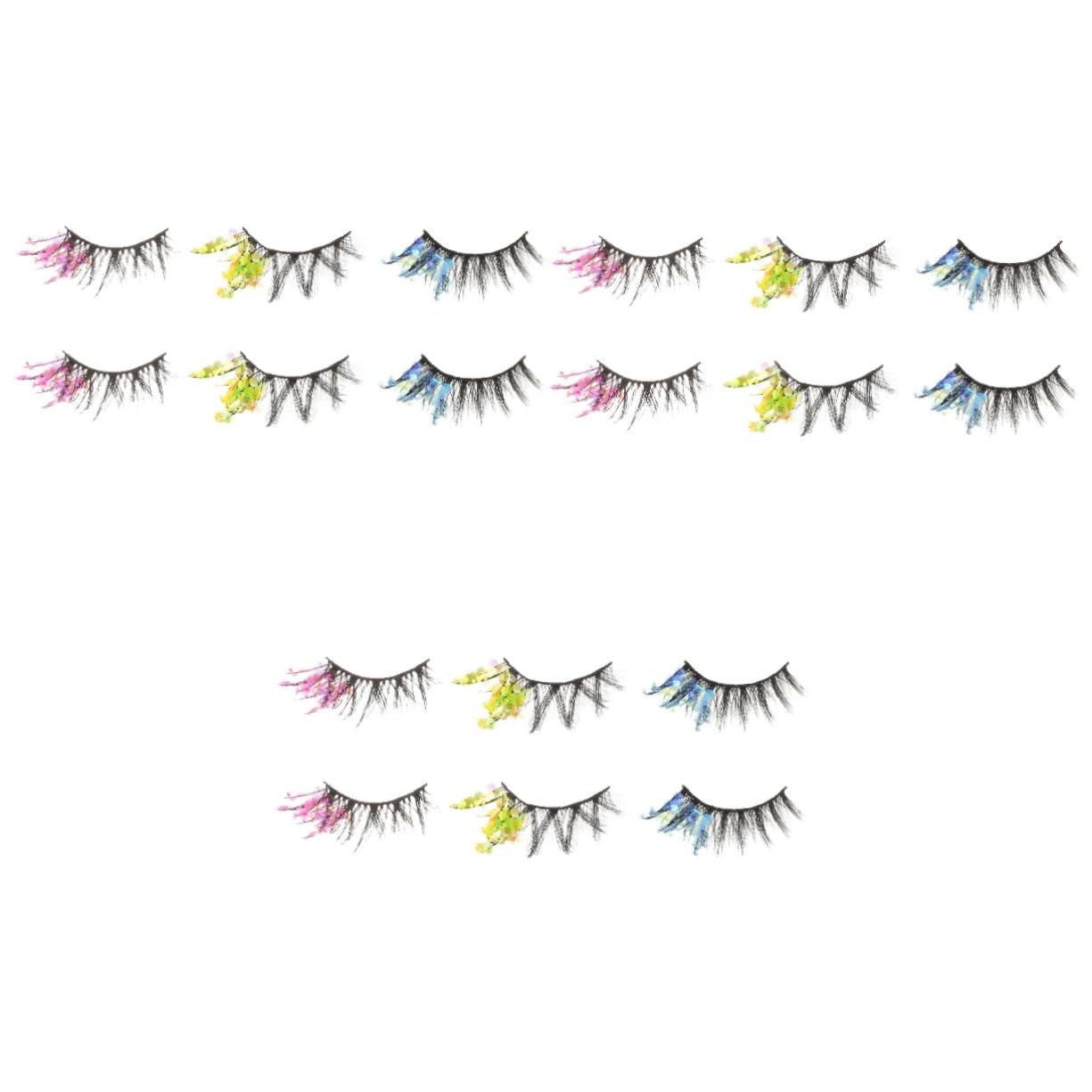 MAGICLULU 3 Set Di Ciglia Finte Soffici Drammatiche Glitterate Per Donne E Ragazze Per Feste Appuntamenti O Vita Quotidiana 3 Paia*3