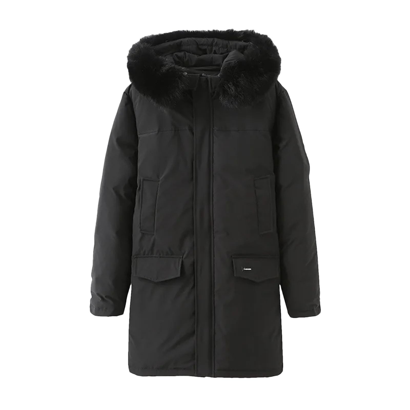 Dcvmvmn Mens Long Down Jacket Men Hooded Collar Puffer Coat Winter Thick Casual Plus Size Warm Outerwear