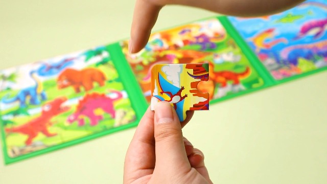 SYNARRY Puzzle Magnetico Dinosauro Per Bambini 3-6 Anni – 20 Pezzi, Gioco Da Viaggio Portatile, Attività Aereo Auto