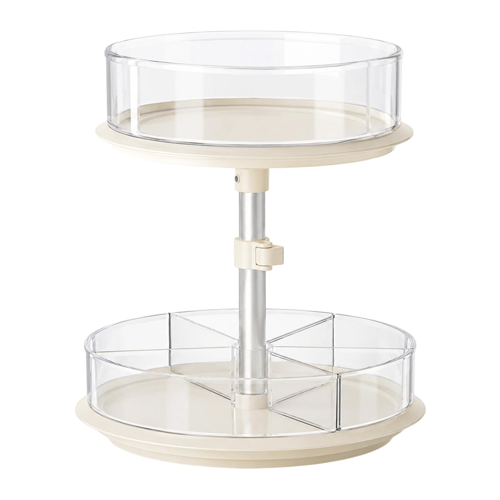 Whoasyst 360 Degree Rotating Double Layer Storage Rack Organiser for Medicine and Cosmetics Bottles Twirling Planner