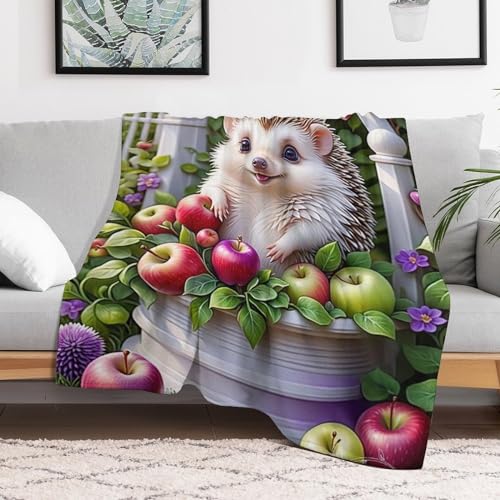 Plaid canapé chaud hérisson pour soirées cocooning en couverture lit douce