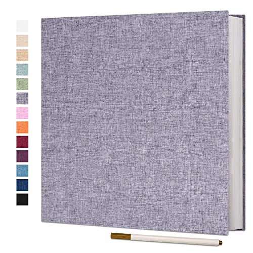 Photo Album Self Adhesive 4x6 5x7 3x5 8.5x11 Scrapbook Magnetic Album DIY Scrap Book Length 11 x Width 10.8 (Inches) with A Metallic Pen