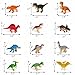 GLAHORSE 37 PCS Dinosaur Cake Toppers With Dinosaur Eggs Leaves Trees Cake Decorations For Birthday Party ,Dinosaur Themed Party, Wild Animals Party,Kids Party Cake Decorations (Dinosaur-I)