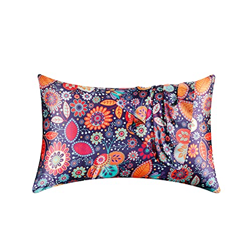 floral silk pillowcase