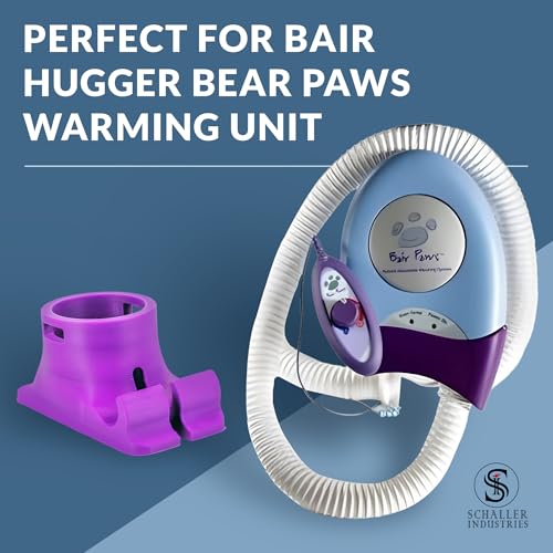 Image of S I Veterinary Cage Door Adapter for Bair Hugger Bear Paws 875 Patient Warmer - Locking Hose Connection, Tie-String Blanket Retainer, Tool-Free - for Veterinary Use Only (Royal Purple)