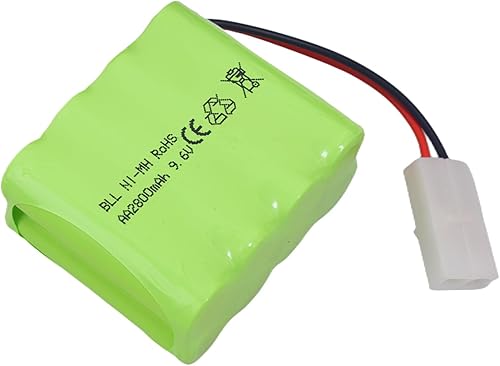 Miniatura 6 de 2 pilas AA de 9.6 V 2800 mAh Ni-MH de alta capacidad con enchufe Tamiya y 2 cables de carga USB para ingeniería de tanques de juguete, camión