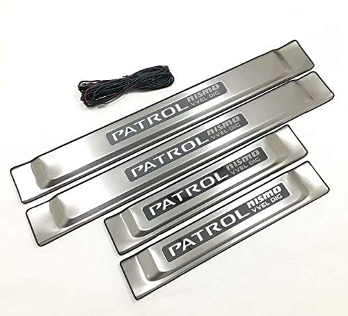 Stainless Steel Door Pedal Welcome Pedal With Led Threshold Bar For Nissan Patrol Y62 2017 2018 2019