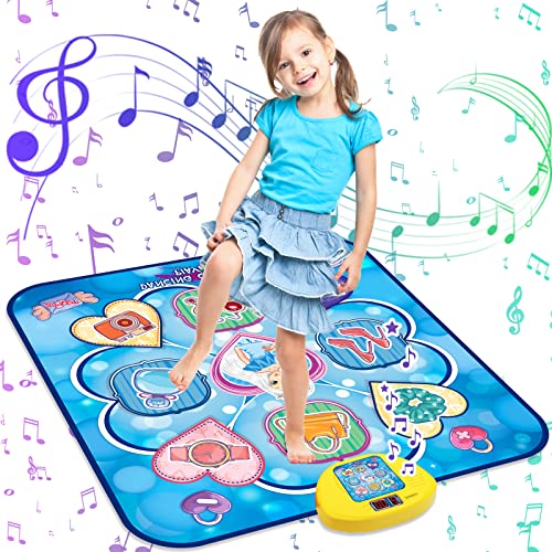 Dance Mat Toys For 5-12 Year Old Kids, Princess Dance Pad Game With 5 Gaming Modes, Dance Toys With Led Lights, Ideas Birthday Gifts For Age 5+ Year Old Girl Kids #TOP29