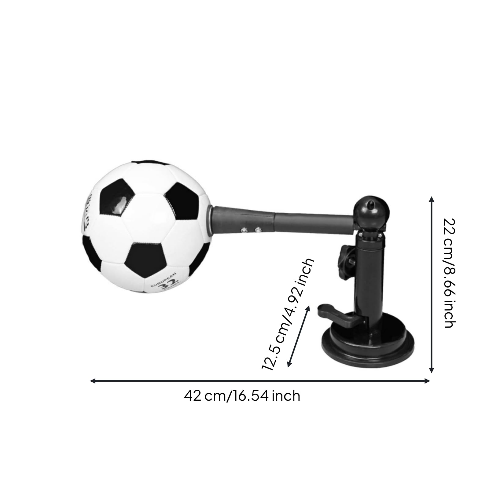 Entrenador de Fútbol para Niños Balón de Entrenamiento con Ventosa Dispositivo de Regate y Pase Equipo de Recepción y Control Accesorio con Brazo