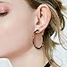 ALEXY Women’s Mottled Hoop Earrings Bohemia Acrylic Resin Hoops Stud Earrings