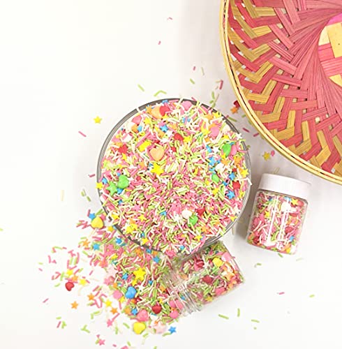 Image of La Aromatic Rainbow Coloured Crispes For Cake Decorating and Topping-200 Grams