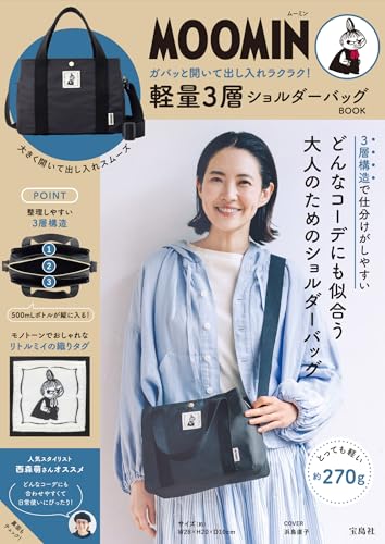 MOOMIN ガバッと開いて出し入れラクラク! 軽量3層ショルダーバッグ BOOK (宝島社ブランドムック)のサムネイル