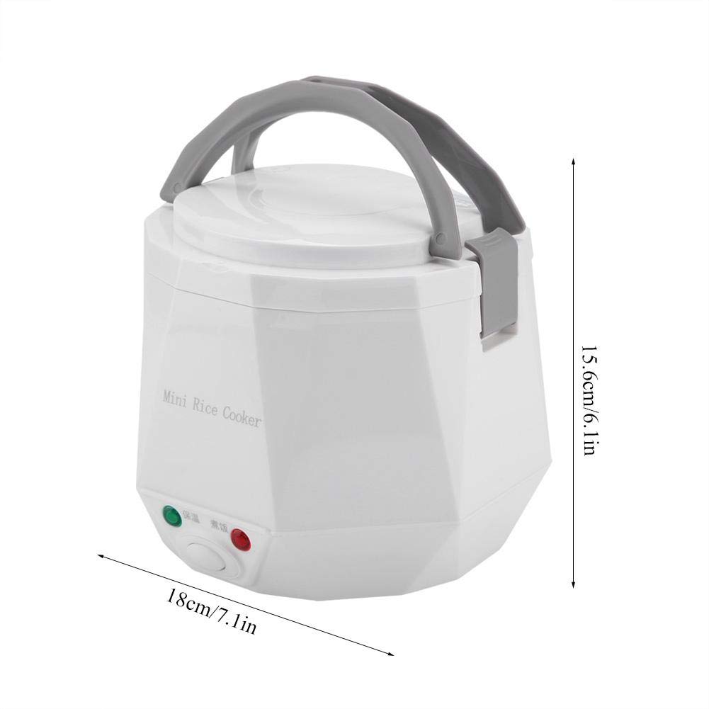 1.3L Fornelli per Riso per Camion Scatola Pranzo Riscaldata Scatola Da Pranzo Elettrica 24V Per Autisti Riscaldare Piatti (White)