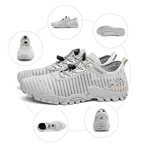 Image of SOBASO Water Shoes Women Men Quick Drying Swim Beach Aqua Shoes for Water Sport Diving Hiking Sailing Travel