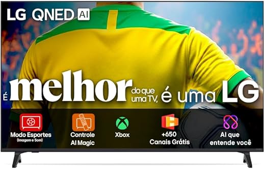 Smart TV 4K 75" LG QNED73 com AI e Google Cast Integrado