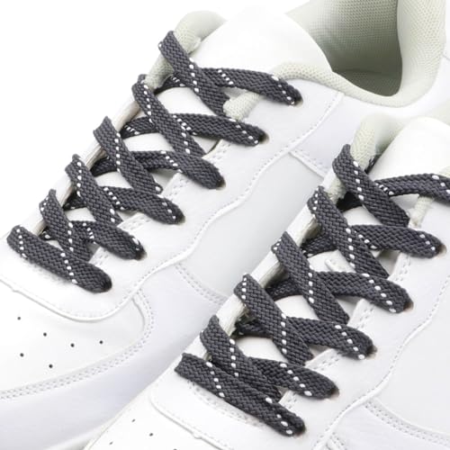 Image of Flat Shoelaces Multicolor Twill Point Thick Shoe Lace Shoestring 2 Pair