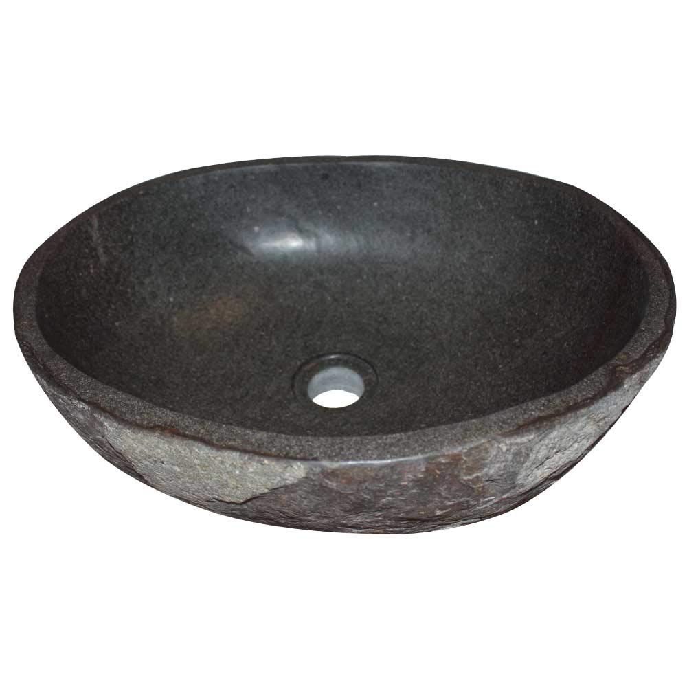 MP - Lavabo de piedra natural (canto de río, para instalar, diámetro 40/50 cm)Puedes elegirlo según las fotos.
