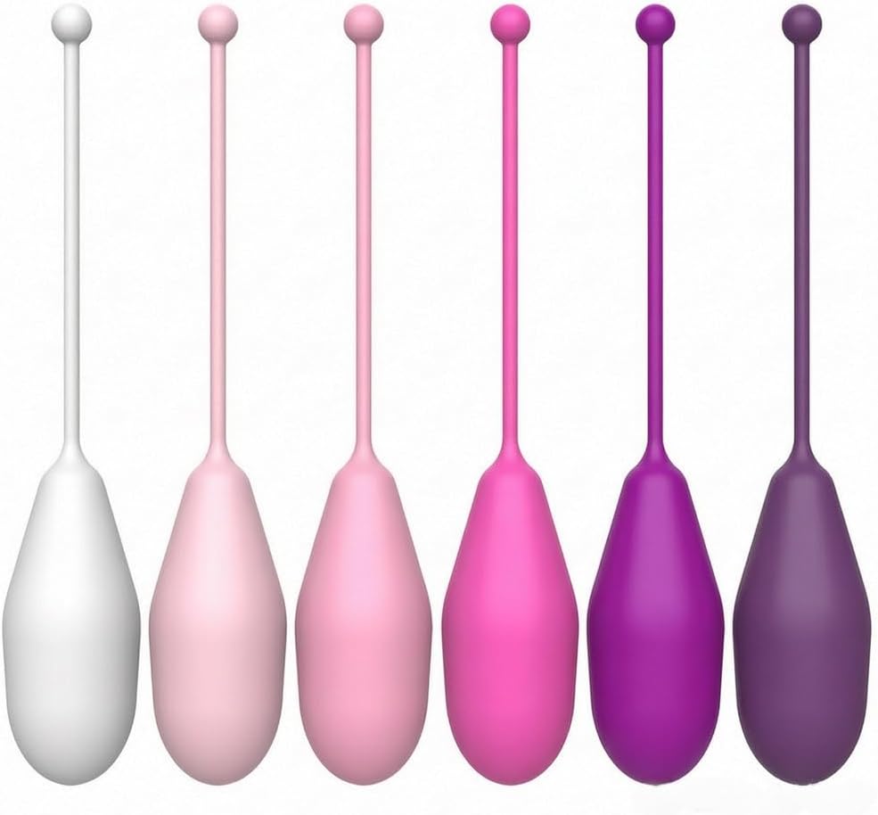 6PCS Advanced Kegel Exercise Weights Set - Food Grade Silicone Pelvic Floor Muscle Trainer for Women, Bladder Control & Pelvic Recovery Training