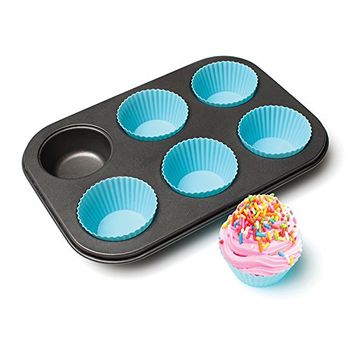 16-Piece Kids Cooking Gift Set Baking Set Silicone Cupcake Liners, Cookie Cutters,Spatula,Mini Measuring Cup, Measuring Spoons,Whisk and Rolling Pin