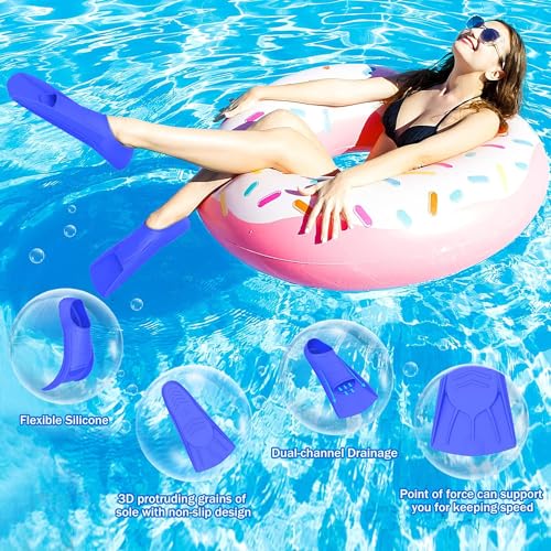 image for Gintenco Swim Fins, Kids Swim Training Fins for Lap Swimming, Travel S