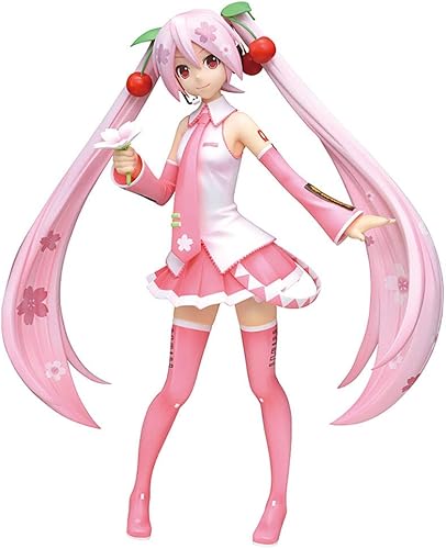 Sega Hatsune Miku Super Premium Figura de acción Sakura Miku, 9 pulgadas