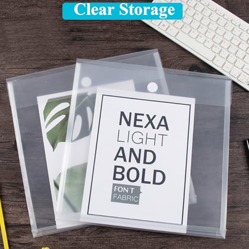 Image of 36 Pack 12 x 12 Scrapbook Paper Storage Organizer, Clear Scrapbook Paper Organizer, PVC Craft Cardstock Storage with Sealing Design Holds Cardstock Vinyl Files Photos