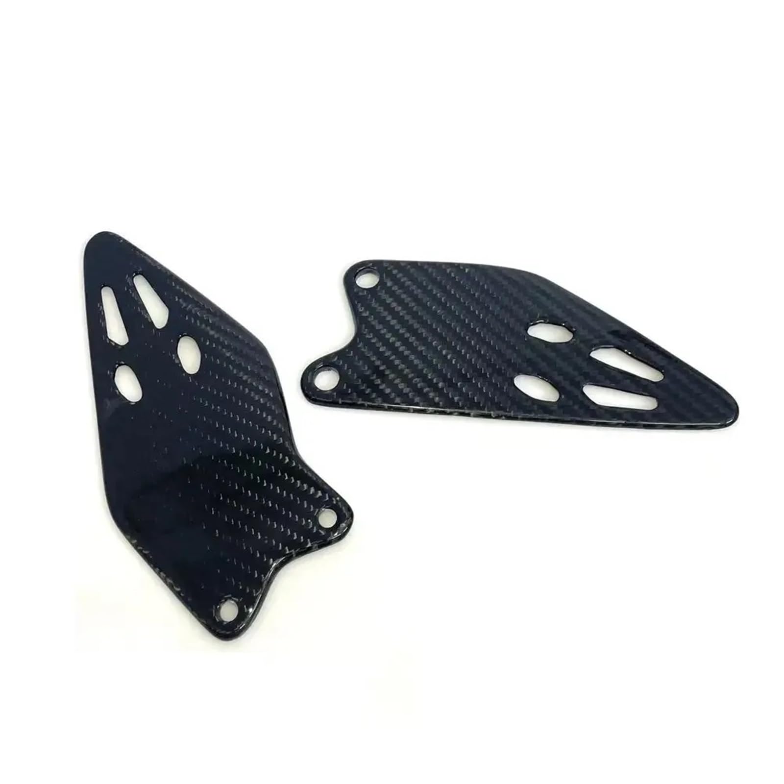 Protector de Escape Protectores de talón y reposapiés Traseros de Fibra de Carbono para Kawasaki ZX-6R 636/2019-2025 Deflectores de Calor para Escape