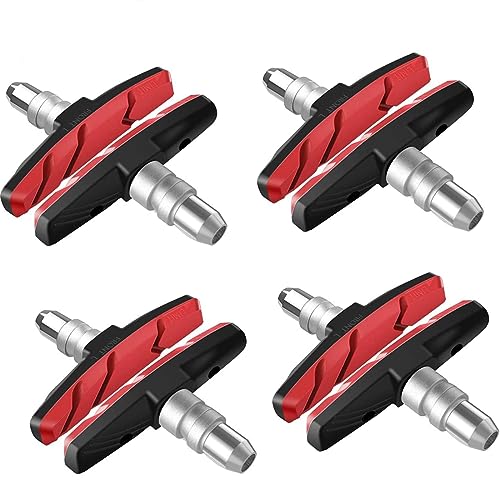 Plaquettes De Frein V-Brake, AGPTEK 4 Paires De Plaquettes De Frein pour Vélo 70mm, Patins De Frein Compatibles avec VTT, pour Shimano, Tektro, Avid, Clarks,...