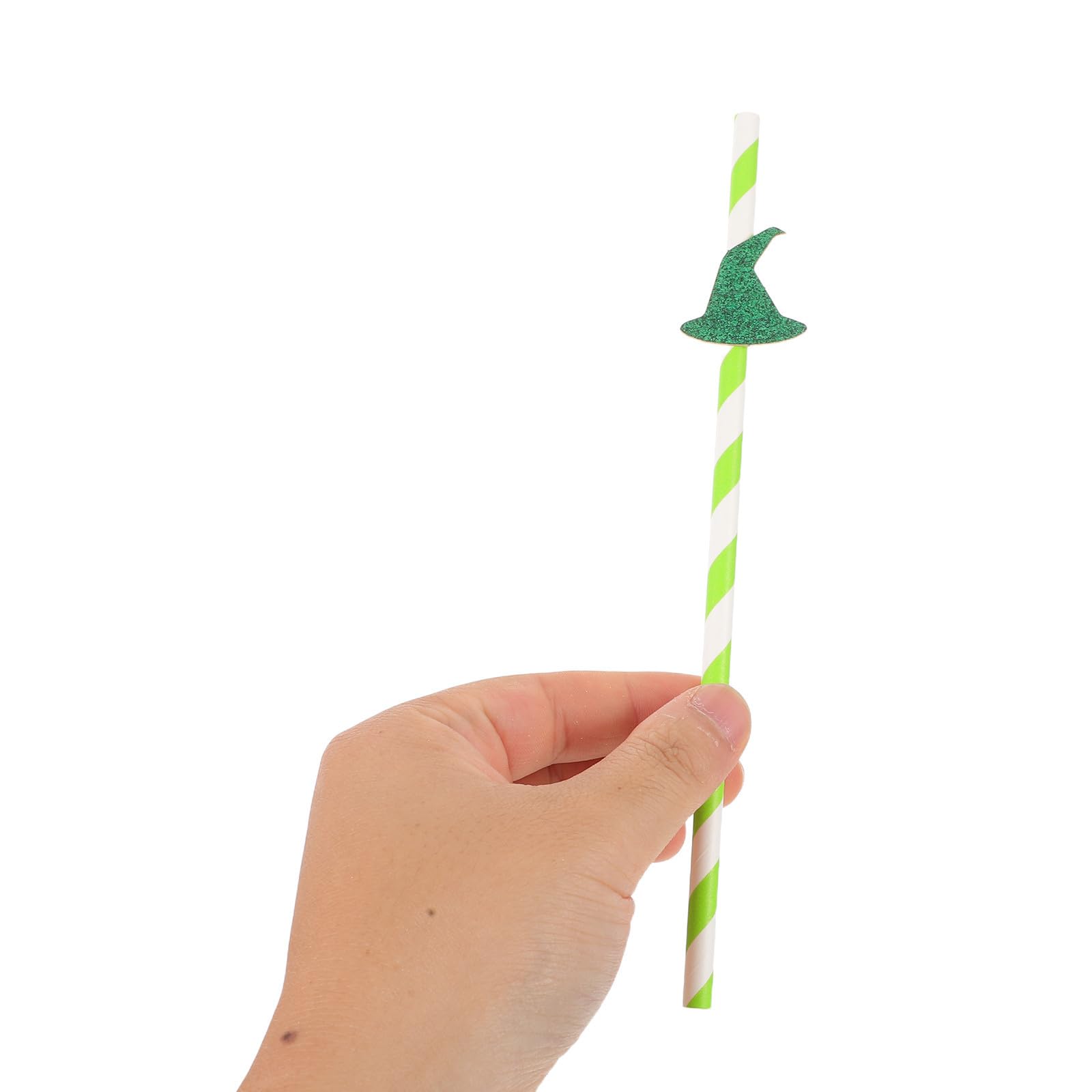 Sewroro 500 Unidades Pajitas de Papel para Fiesta de Halloween Diseño de Sombrero de Bruja, Material Papel Ligero y Limpieza Fácil, Ideales para Decoración y Bebidas