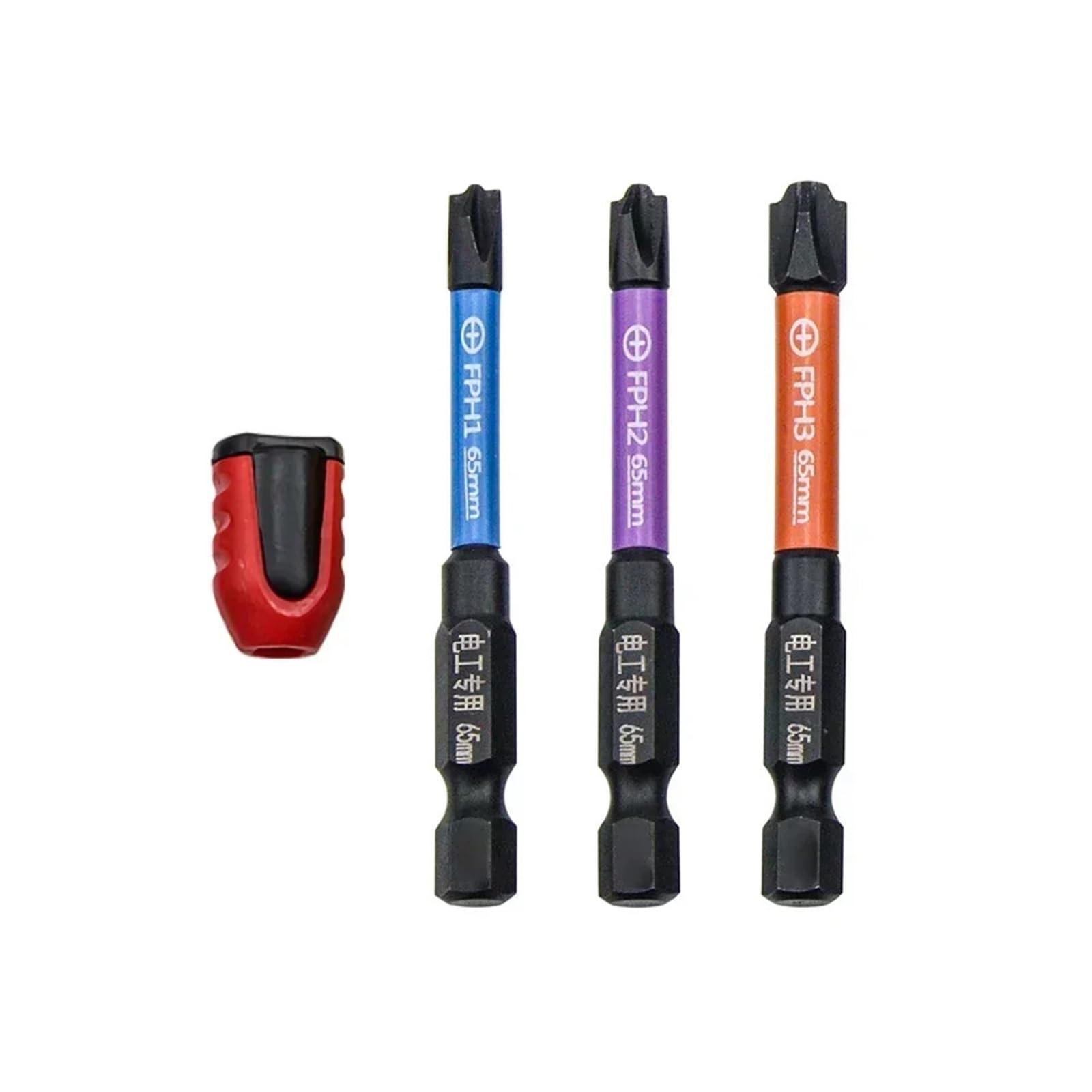 Djskldf 65Mm Fph Screwdriver Bits 4Pcs Set 60/110Mm Magnetic Special Slotted Cross Pz Screwdriver Bits Fpz1/Fpz2/Fpz3 For Circuit Breakers Electrician Power Tools(65Mm Fph)