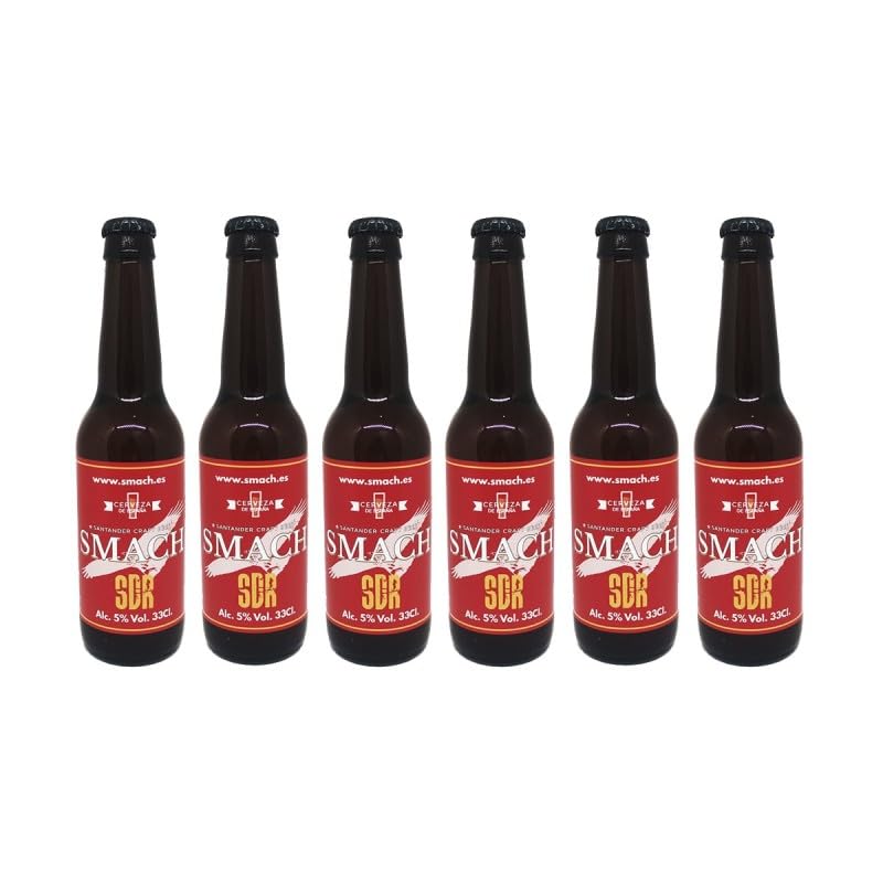 SMACH Cerveza Artesana SDR Pale Ale – 5% Vol, 330 ml – Rubia Refrescante, Natural y Sin Filtrar (Pack 6)