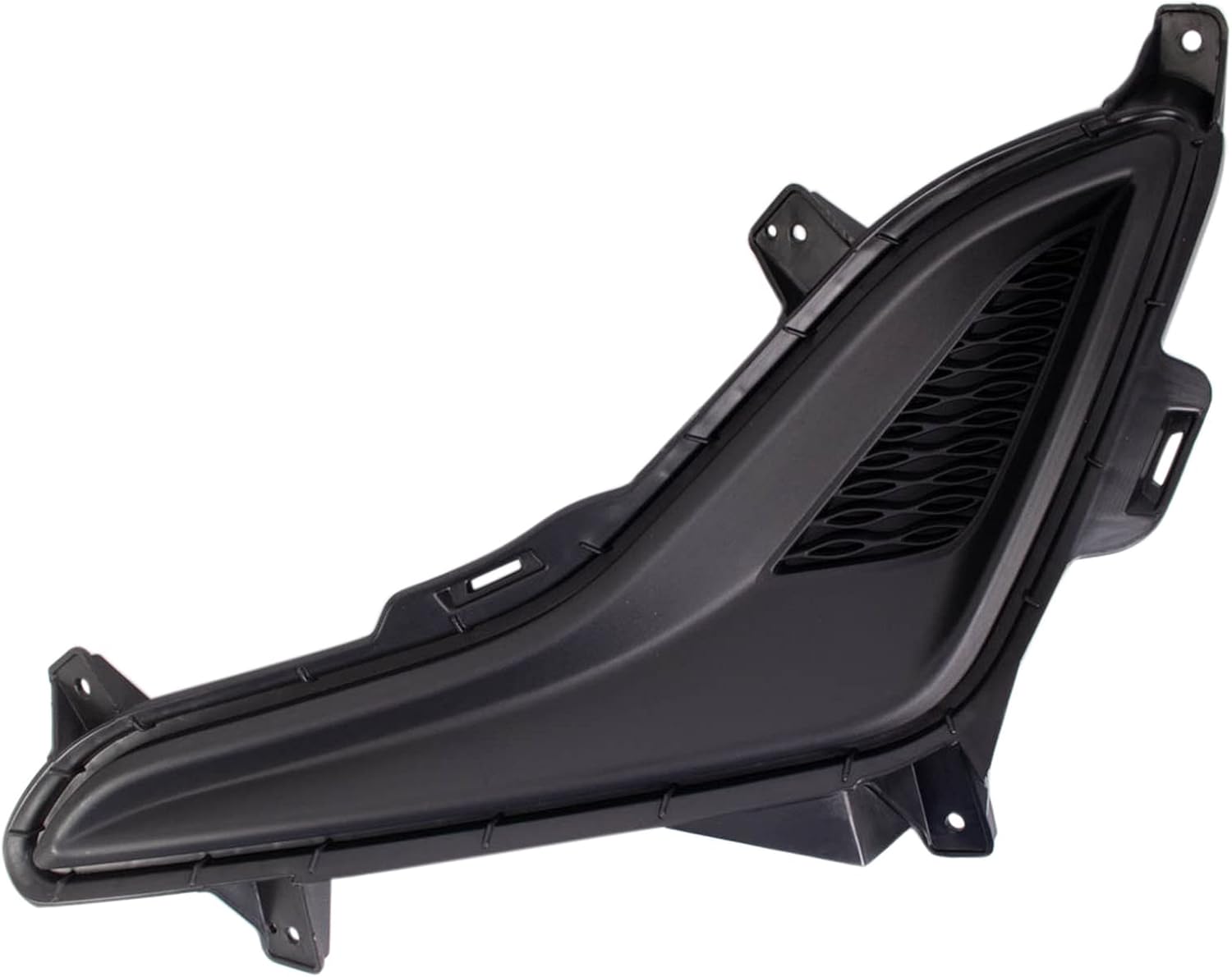 TRQ Front Left Fog Light Hole Cover Black Drivers Side Compatible with 2014-2016 Hyundai Elantra HY1038124