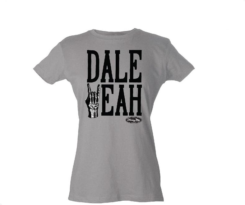 JR Motorsports Grey "Dale Yeah" with Skeleton Glove T-Shirt-Women's Short Sleeve-Small