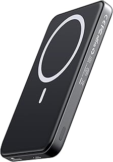 Portable Charger for Magsafe Power Bank - 10000mAh Magnetic Phone Charger, USB-C 22W PD Fast Charging, Slim Wireless Battery Pack for iPhone 17/16/15/14/13/12 Series, for Travel Cruise Essentials