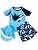 amiyan Children's Boys Swimsuit Swimwear UV Protection Dinosaur Swimming Set with Hat 5-6 Years Lightblue
