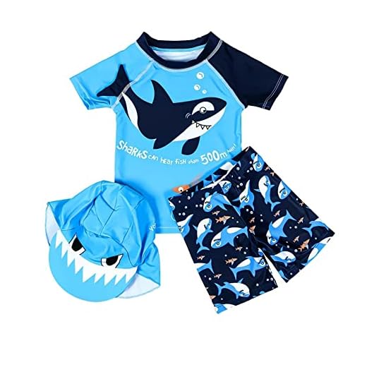 amiyan Kinder Jungen Badeanzug Bademode Schwimmbekleidung Uv-Schutz Dinosaurier Bade-Set mit Hut 90 1-2 Jahre