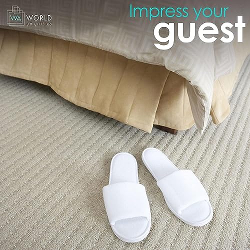 World Amenities | Chinelos de spa premium unissex | bico aberto, embrulhado individualmente | Chinel