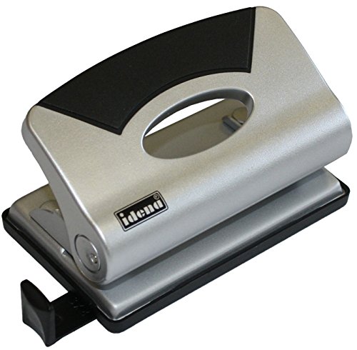 Preisvergleich Produktbild Idena 300754 - Locher mit Anschlagschiene, Kunststoff, silbergrau