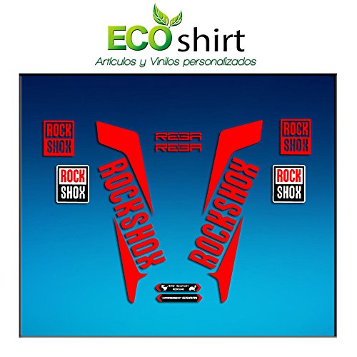 Ecoshirt M6-B0GL-2U3S - Stickers pour Fourche de VTT Fork Rockshox Reba 2016 Am33, Rouge, 73,66 cm